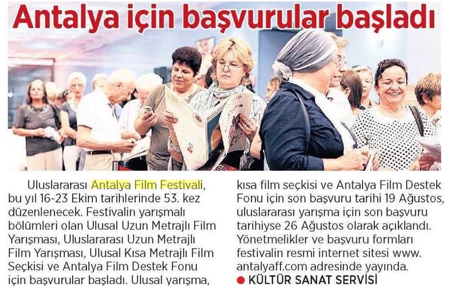 Milliyet: "Antalya İçin Başvurular Başladı"