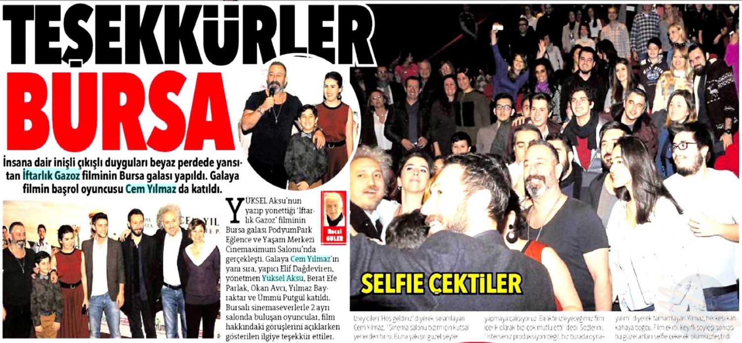 Hürriyet Bursa - Teşekkürler Bursa