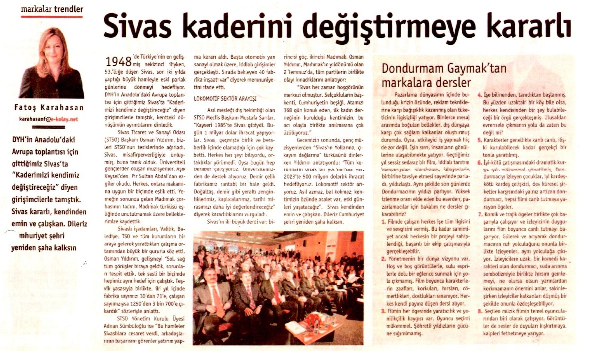Milliyet: "Dondurmam Gaymak'tan Markalara Dersler"