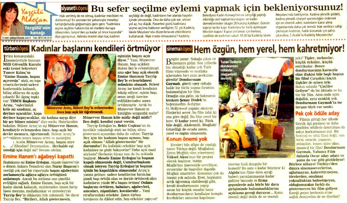 Posta: "Türkiye'nin Oscar Adayı Dondurmam Gaymak"